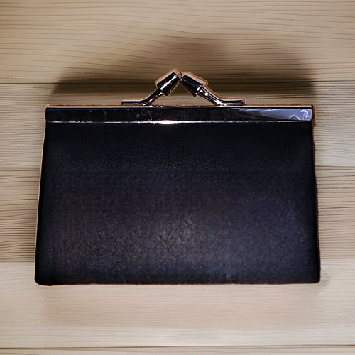 Black faux leather small - leather,