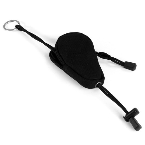 Black nylon change purse - black,