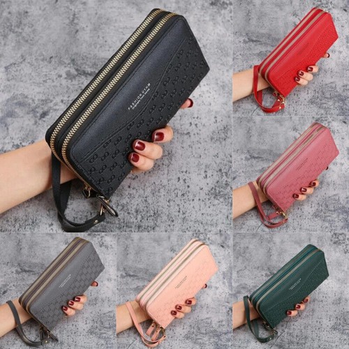 Ladies leather wallet long - leather,