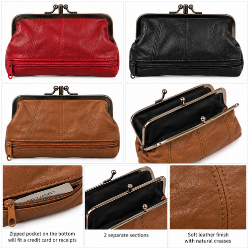 Ladies leather double - leather, clasp