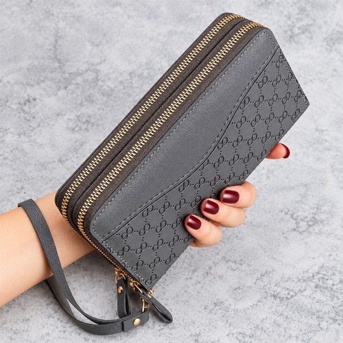 Ladies leather wallet long - leather,