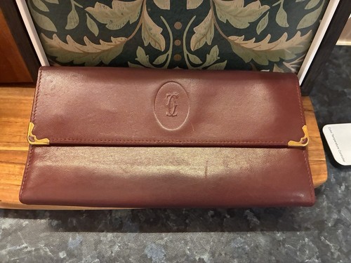 Cartier burgundy leather - cartier,