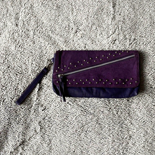 Purple leather studded - purple,