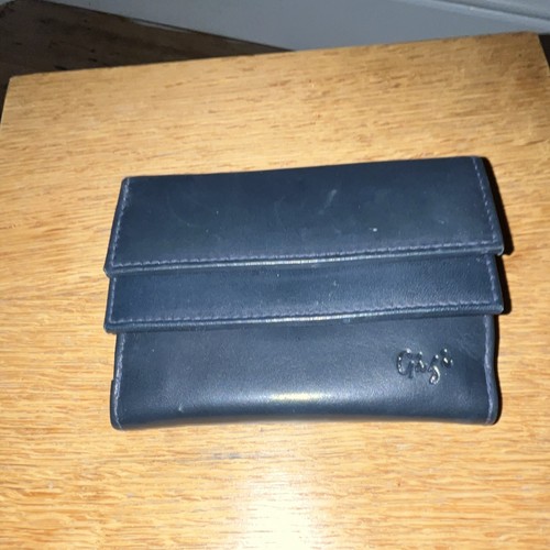 Gigi blue leather - blue, logo
