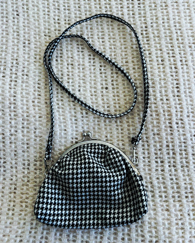 Black white houndstooth coin - houndstooth,