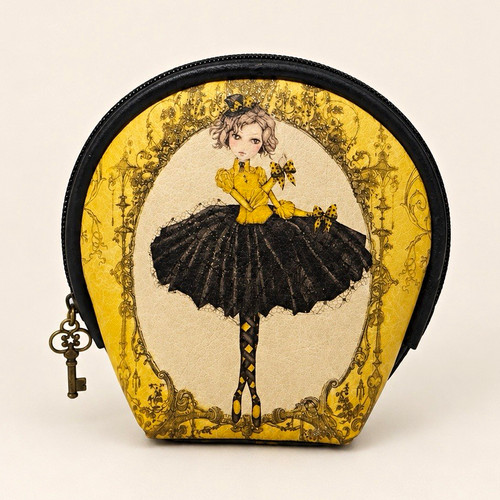 Yellow black faux zip - yellow/black,