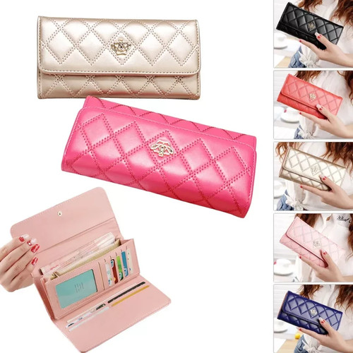 Ladies women leather wallet - leather,