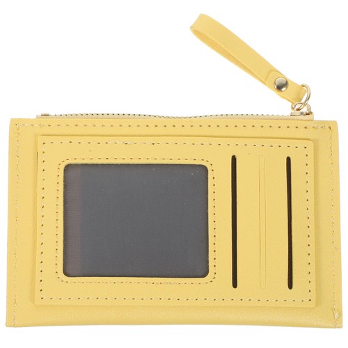 Yellow zipper purse small - zipper,
