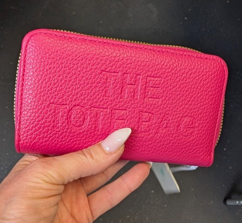 Pink leather zip around - pink, zip-around