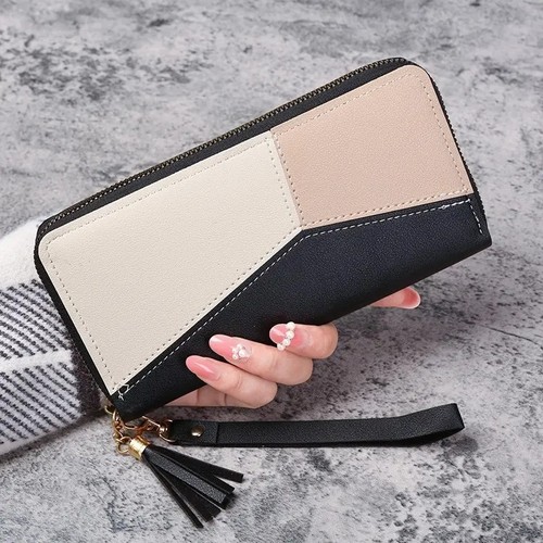 Womens long zip wallet - long, pu