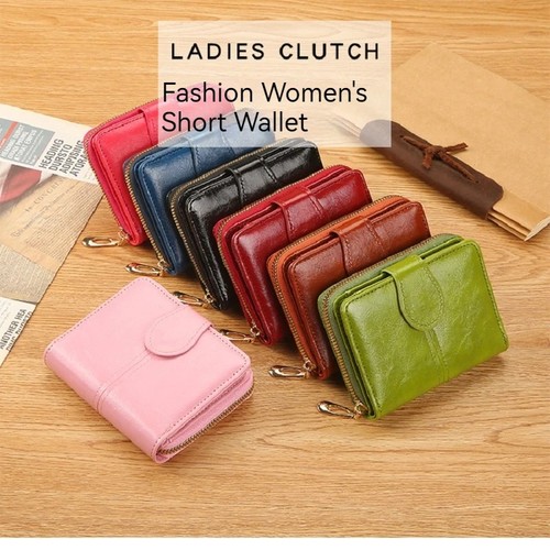 Ladies leather folding coin - leather,